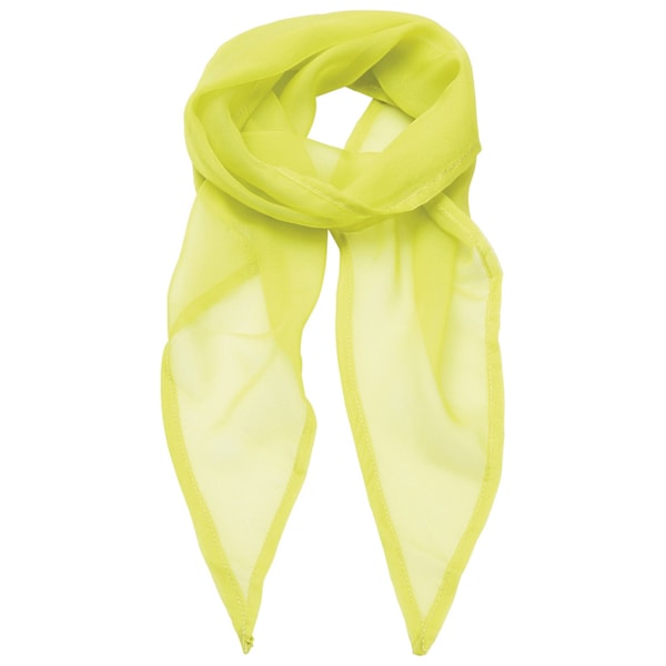 Premier Unisex Vuxen Färger Chiffong Scarf En Storlek Lime Lime One Size