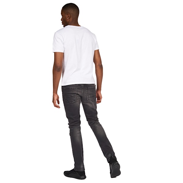 Crosshatch herr Svelte Stretch Jeans 32R mörkgrå Dark Grey 32R