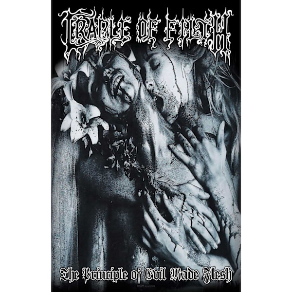 Cradle Of Filth The Principle Of Evil Made Flesh Textil Affisch White/Black 106cm x 70cm