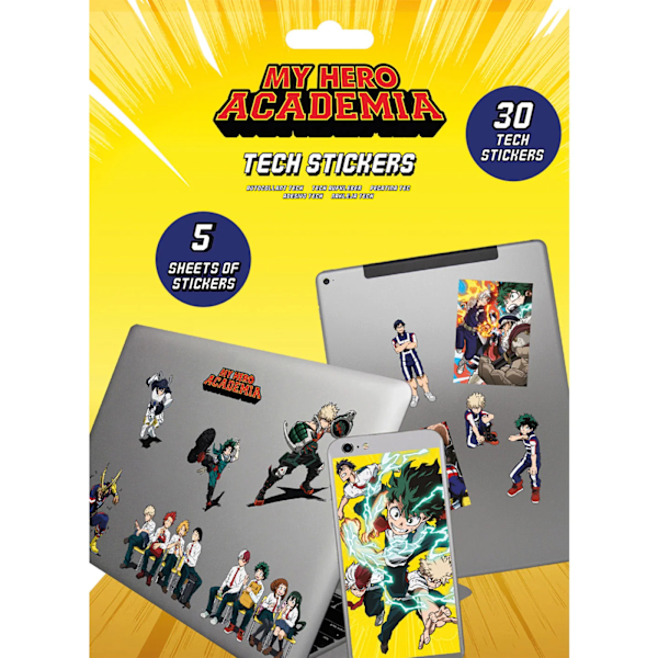 My Hero Academia Team Tech Stickers (30-pack) En Storlek Multi Multicoloured One Size