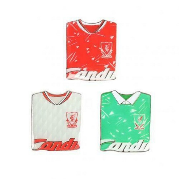 Liverpool FC Retro Badge Set (Pack med 3) One Size Grön/Röd/Whi Green/Red/White One Size