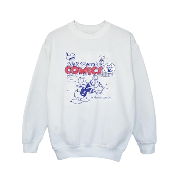 Disney Girls Donald Duck Comics Sweatshirt 3-4 år Vit White 3-4 Years