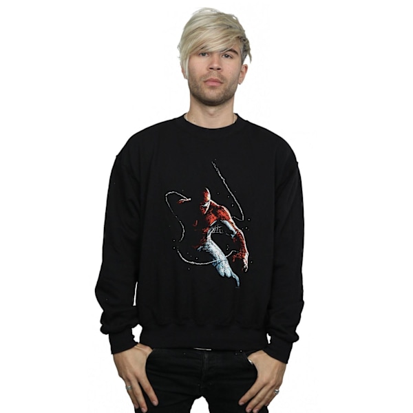 Marvel Herr Spider-Man Målnings Sweatshirt 3XL Svart Black 3XL