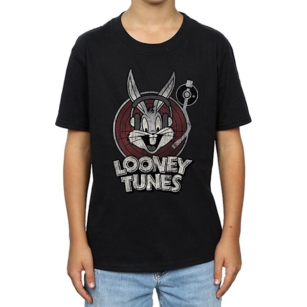 Looney Tunes Boys Bugs Bunny Circle Cotton Logo T-Shirt 12-13 år Black 12-13 Years