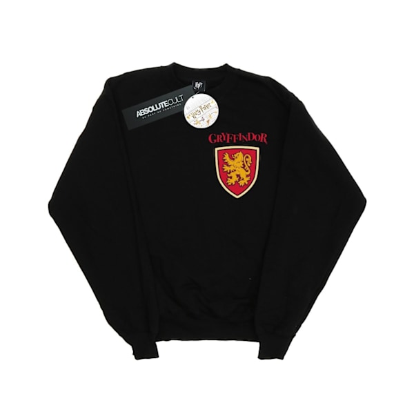 Harry Potter Pojkar Gryffindor Lejon Faux Pocket Sweatshirt 7-8 År Black 7-8 Years