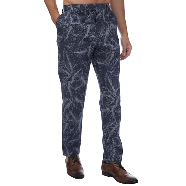 Ted Baker Herr Postot Bomullsbyxor med Tryck 36R Marinblå Navy 36R