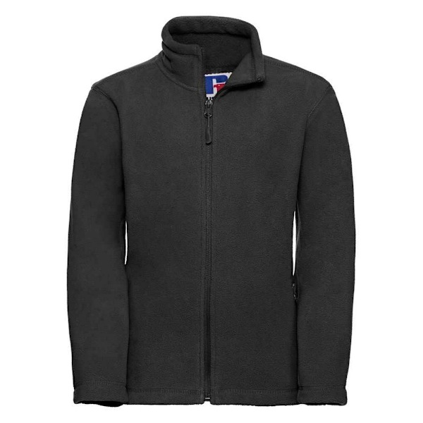Russell Barnkläder/Barn Full Zip Fleecejacka Utomhus 7-8 År Black 7-8 Years