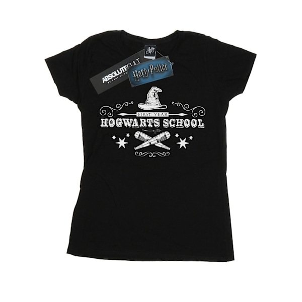 Harry Potter Dam/Dam Hogwarts Första Året Bomull T-shirt X Black XL