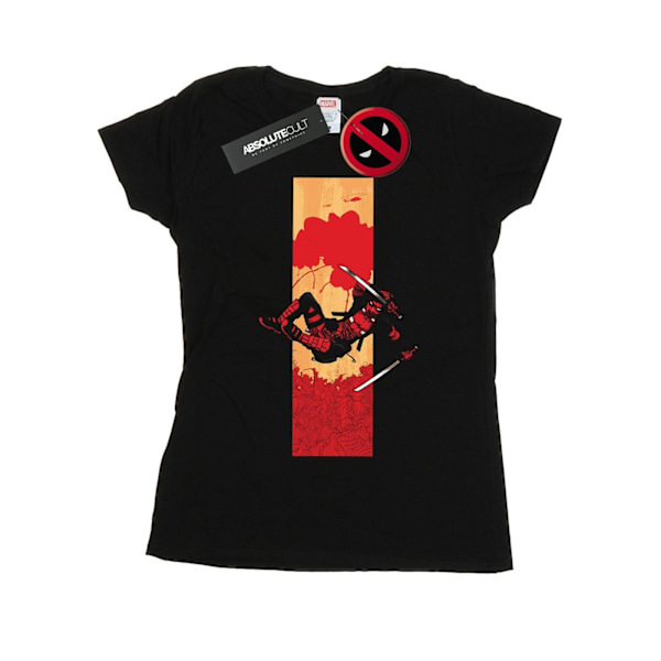 Marvel Dam Deadpool Blood Strip Bomull T-shirt XL Svart Black XL