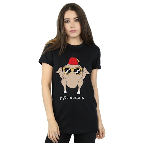 Friends Dam/Damer Solglasögon Turkiet Bomull Boyfriend T-Shir Black 4XL