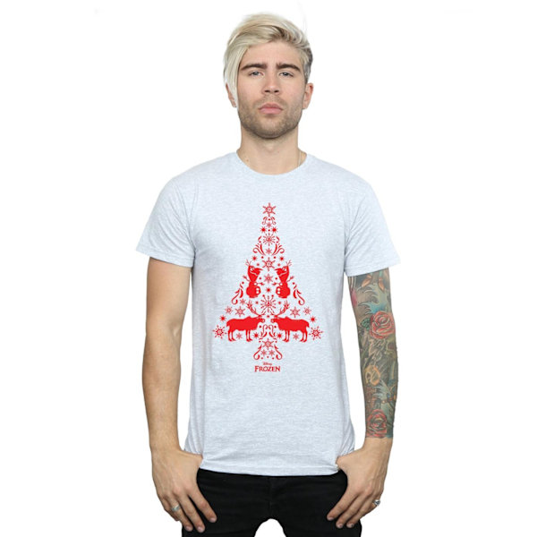 Disney herr Frozen julgran T-shirt L Sports Grey Sports Grey L