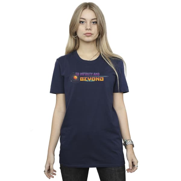 Disney Dam/Dam Lightyear Infinity And Beyond Text Bomull Navy Blue XXL