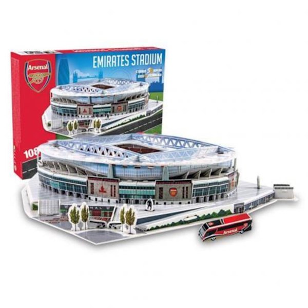 Arsenal FC Stadium 3D-pussel (108 delar) En storlek Flerfärgad Multicoloured One Size