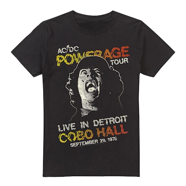 AC/DC Herr Powerage Tour T-Shirt 4XL Svart Black 4XL
