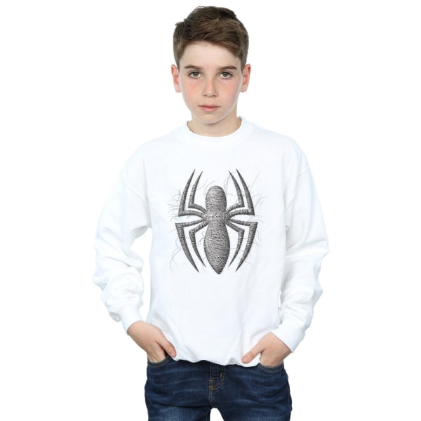 Marvel Boys Spider-Man Web Logotröja 9-11 år Vit White 9-11 Years