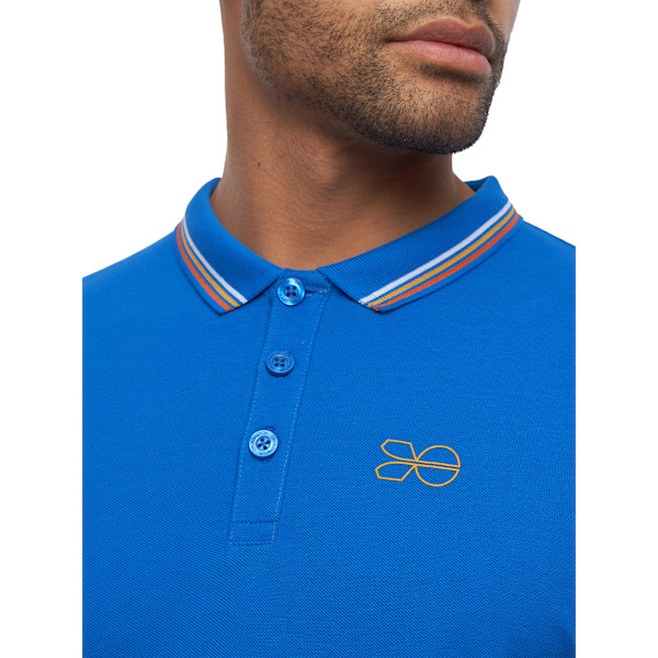 Crosshatch Vellamort Poloskjorta S Blå för Herr Blue S