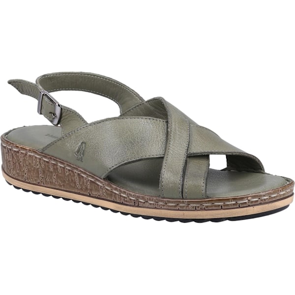 Hush Puppies Dam/Dam Elena Läder Kilklacksandal 4 UK Oliv Olive 4 UK