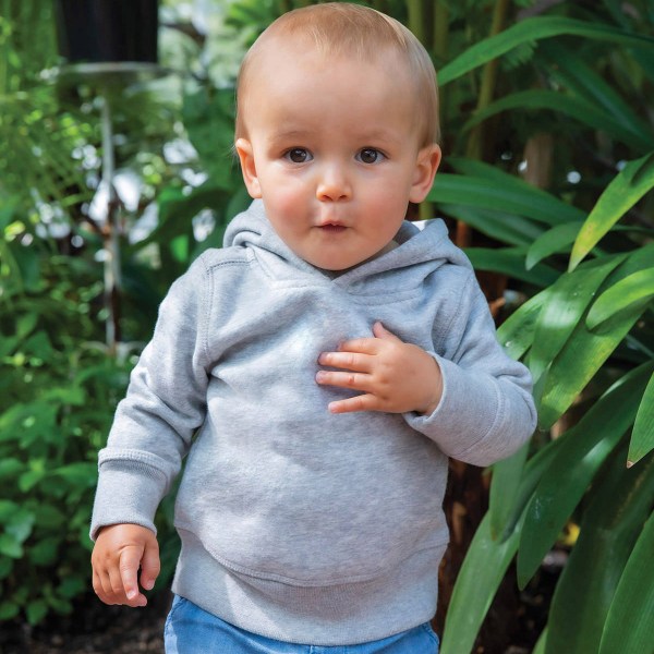 Babybugz Baby Essential Hoodie 12-18 månader Heather Grey Melang Heather Grey Melange 12-18 Months