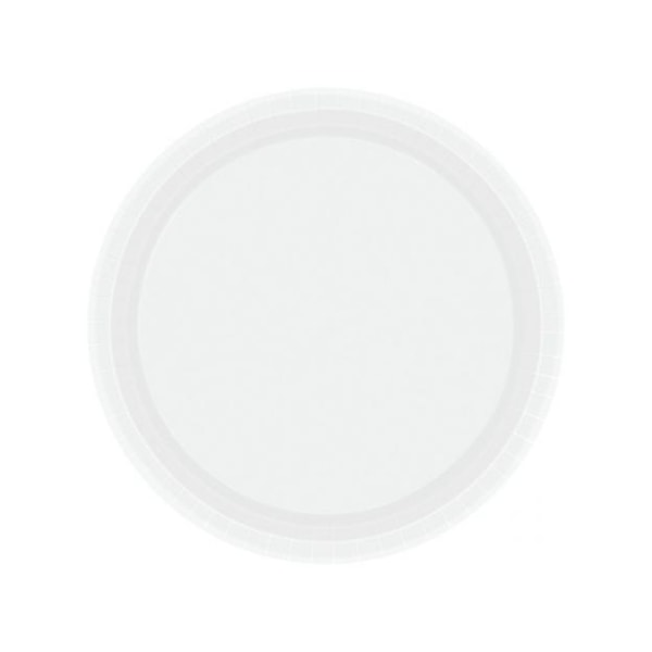 Amscan Pappers Plain Engångstallrikar (Förpackning om 8) En Storlek Frost Frosty White One Size