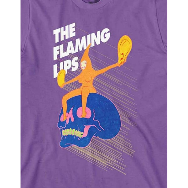 The Flaming Lips Unisex Adult Skull Rider T-Shirt XXL Lila Purple XXL