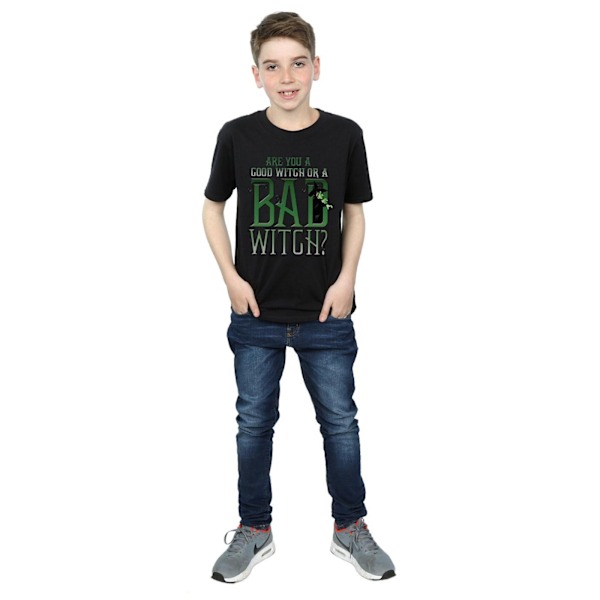 Trollkarlen från Oz pojkar goda häxan onda häxan T-shirt 9-11 år B Black 9-11 Years