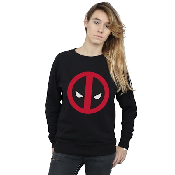 Marvel Dam Deadpool Stor Ren Logotyp Sweatshirt M Svart Black M