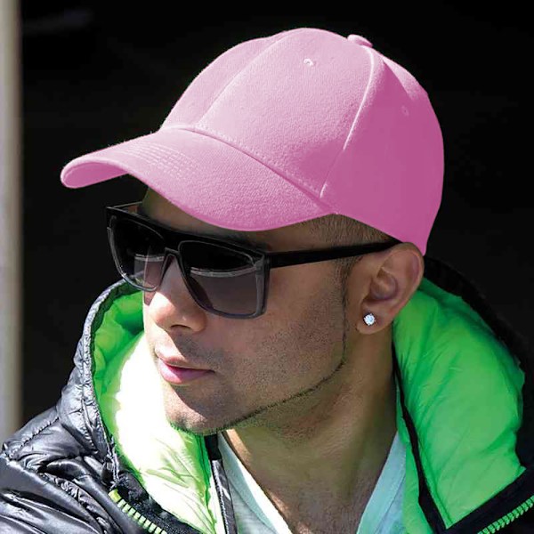 Result Unisex Core Memphis 6 Panel Baseball Cap One Size Rosa Pink One Size