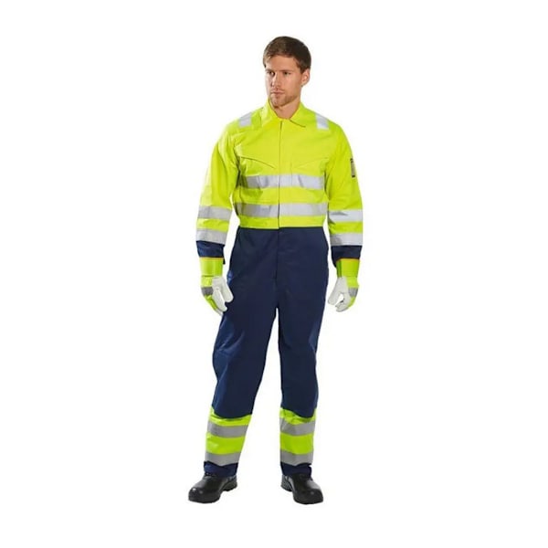 Portwest Unisex Vuxen Modaflame Hög Synlighet Överalls XL Gul/Marinblå Yellow/Navy XL