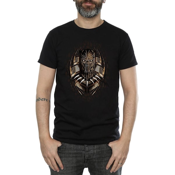 Marvel Herr Svart Panter Guld Killmonger T-shirt M Svart Black M