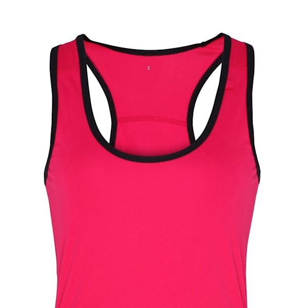 Tri Dri Dam/Kvinnor Panel Fitness Sleeveless Vest M Hot Pi Hot Pink / Black M