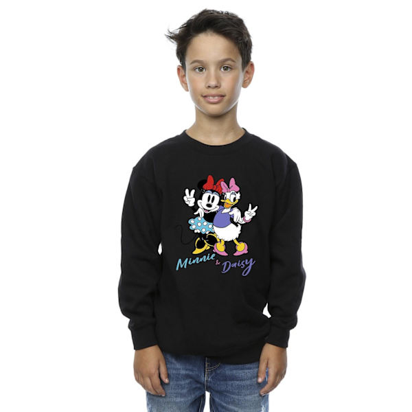 Disney Boys Minnie Mouse Och Daisy Sweatshirt 7-8 År Svart Black 7-8 Years