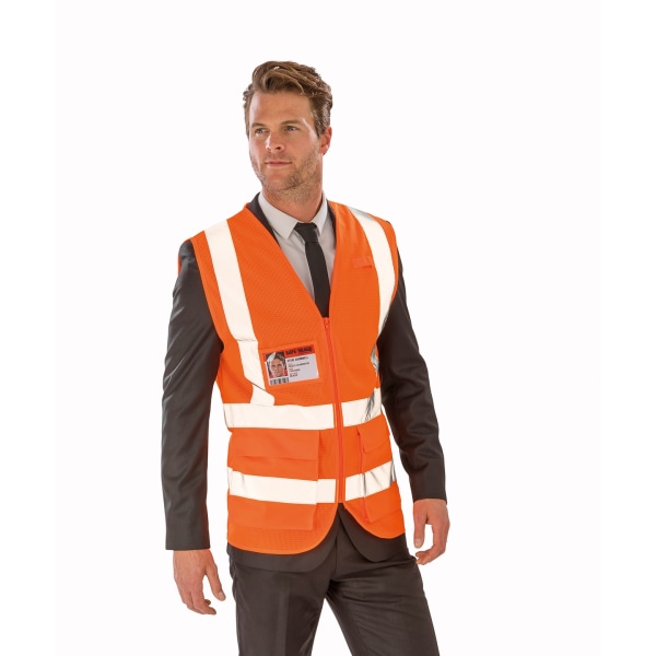 SAFE-GUARD By Result Unisex Adult Executive Safety Vest L Fluor Fluorescent Orange L