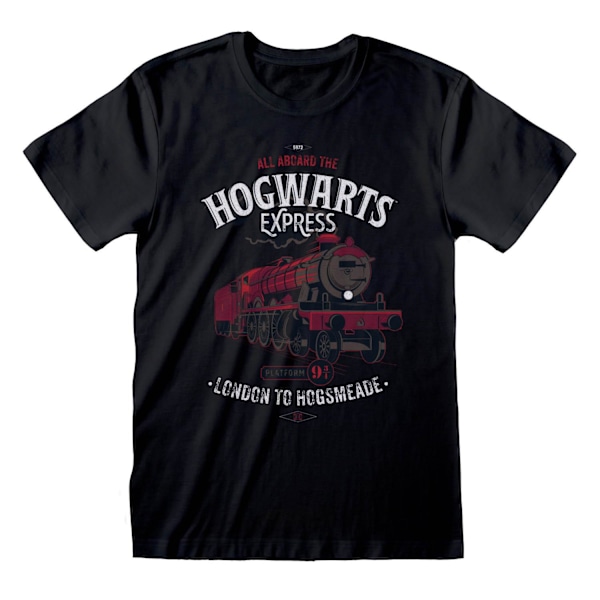 Harry Potter Unisex Vuxen All Aboard T-Shirt S Svart Black S