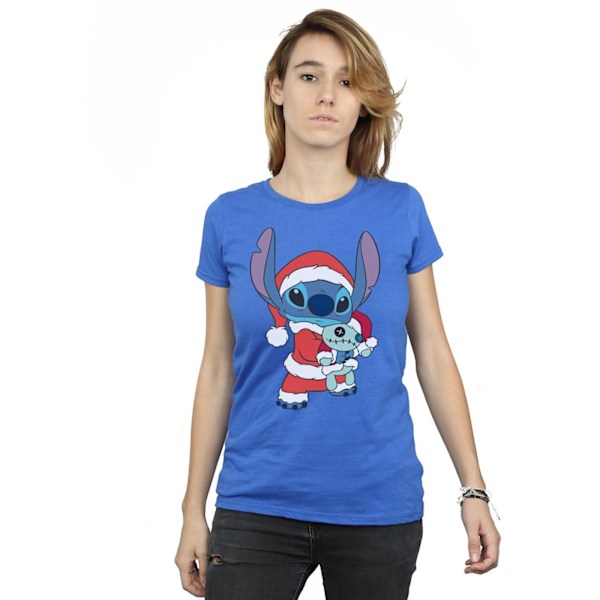 Disney Dam/Kvinnor Lilo Och Stitch Stitch Jul Bomull T- Royal Blue XL