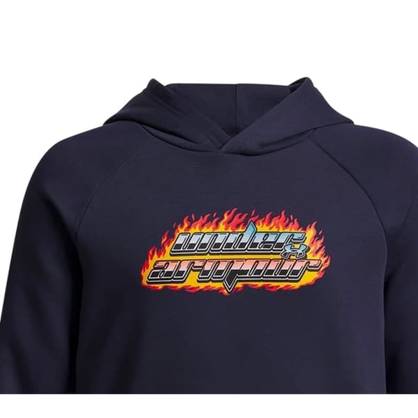 Under Armour Pojkar Flame Effect Raglan-huvtröja 7-8 år Washed Navy Washed Navy 7-8 Years