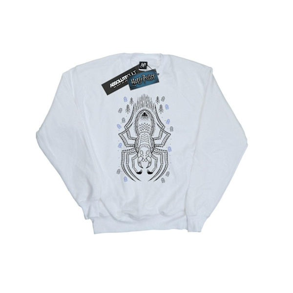 Harry Potter flickor Aragog Line Art Sweatshirt 9-11 år Vit White 9-11 Years