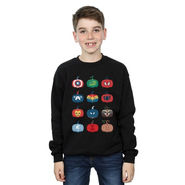 Marvel Boys Avengers Pumpa Ikoner Sweatshirt 7-8 År Svart Black 7-8 Years