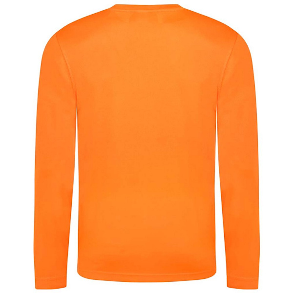 AWDis Cool Mens Moisture Wicking Long-Sleeved T-Shirt S Electri Electric Orange S