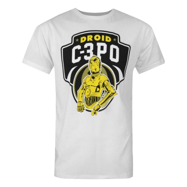 Star Wars Mens C-3PO Droids T-shirt S Vit White S