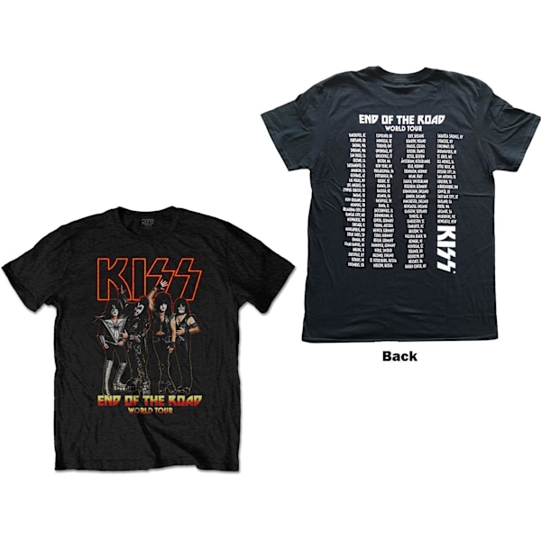 Kiss Unisex Adult End Of The Road Tour Bomull T-shirt XL Svart Black XL