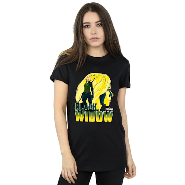 Avengers Infinity War Dam Black Widow Bomull Boyfriend Black 3XL