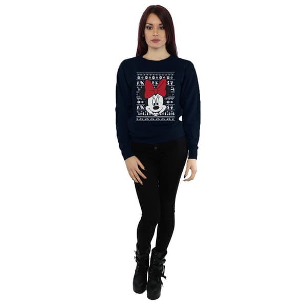 Disney Dam/Damer Mickey Mouse Jultröja S Mörkblå Deep Navy S
