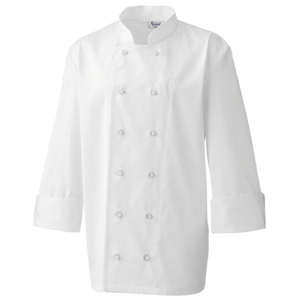 Premier Chefs Jacket Dubbar För PR651 & PR655 / Arbetskläder (Pack O White One Size