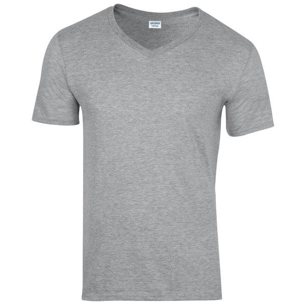 Gildan Mens Soft Style V-Neck Kortärmad T-Shirt XL Sport Gre Sport Grey (RS) XL