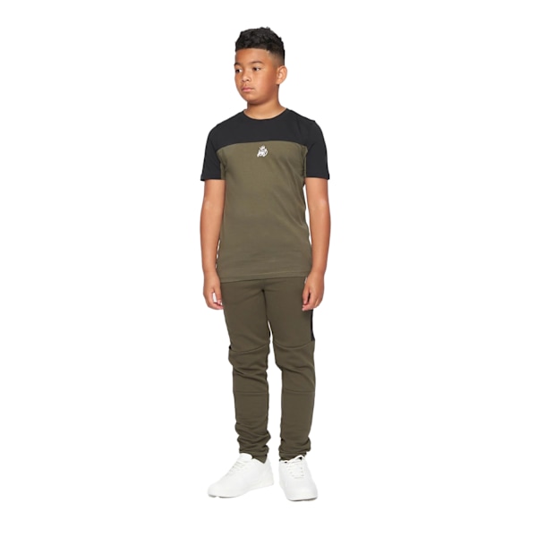 Kings Will Dream Boys Merton T-shirt 7-8 år Khaki Grön/Svart Khaki Green/Black 7-8 Years