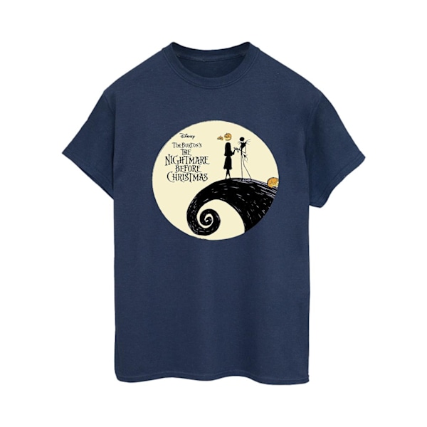 The Nightmare Before Christmas Dam/Kvinnor Logotyp Bomull Boyfriend Navy Blue M