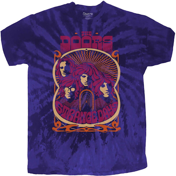 The Doors Unisex Adult Strange Days Washed T-Shirt L Blå Blue L