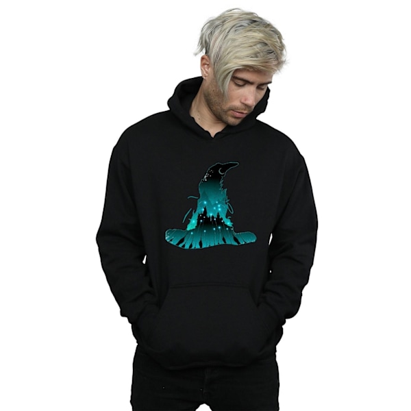 Harry Potter Mens Hogwarts Silhouette Hoodie 3XL Svart Black 3XL