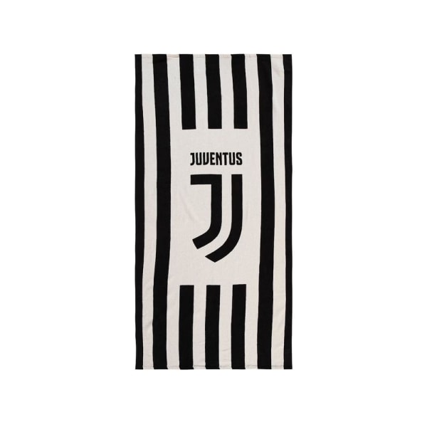 Juventus FC Logotyp Strandhandduk One Size Svart/Vit Black/White One Size