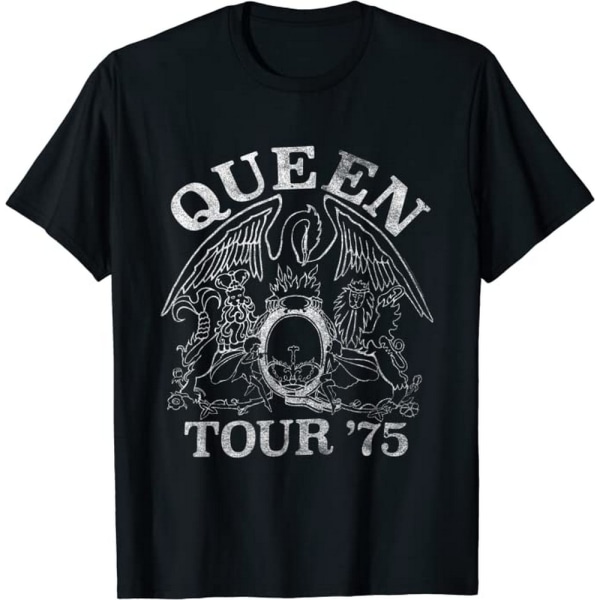 Queen Unisex Adult Tour ´75 Eco Friendly T-Shirt XXL Svart Black XXL